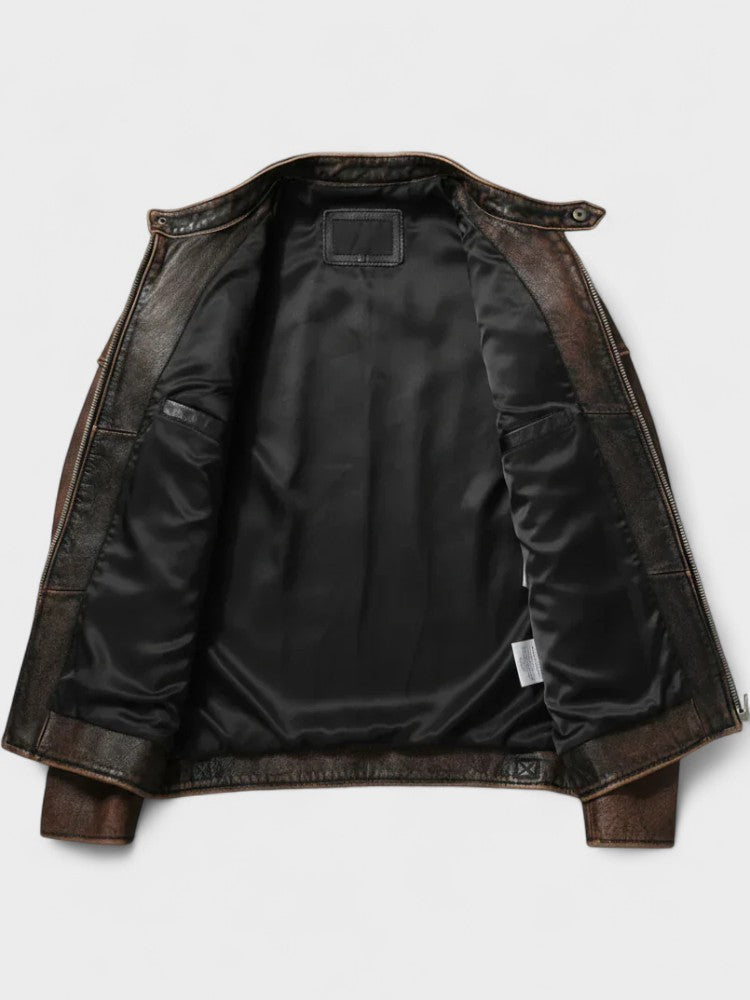 Javier | Chaqueta De Cuero Impactante