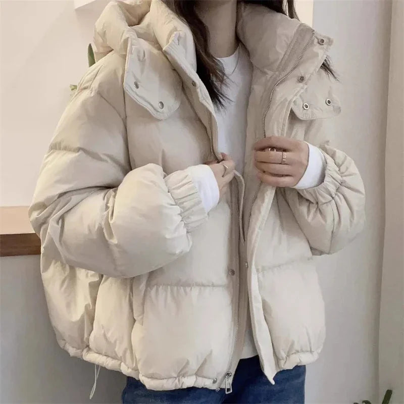 Oversized Pufferjas met Capuchon
