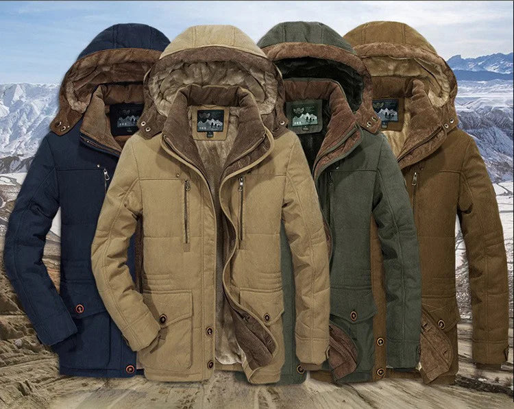 Gehaakte Lange Heren Winterjas - Frost King