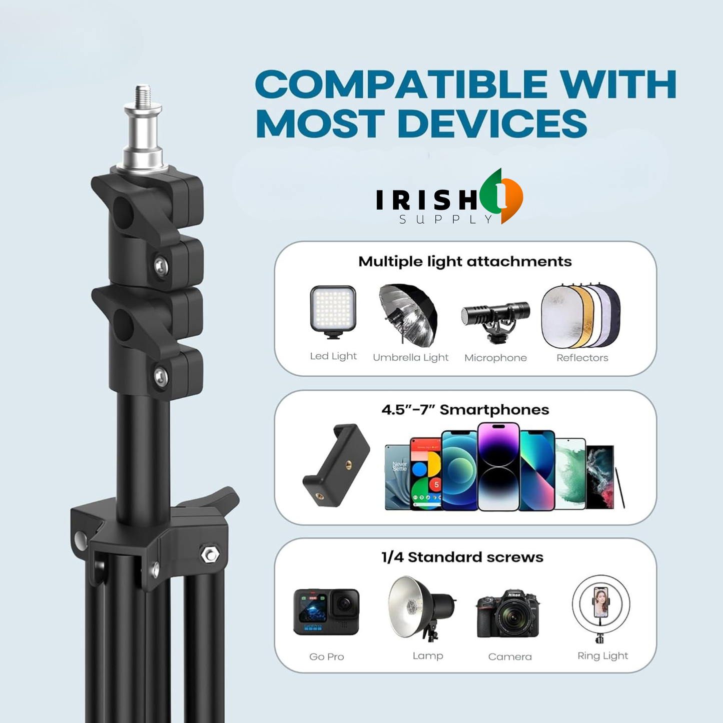 SHOTSTAND Clean-Design Lightweight Filming Tripod (2.6 Meters)