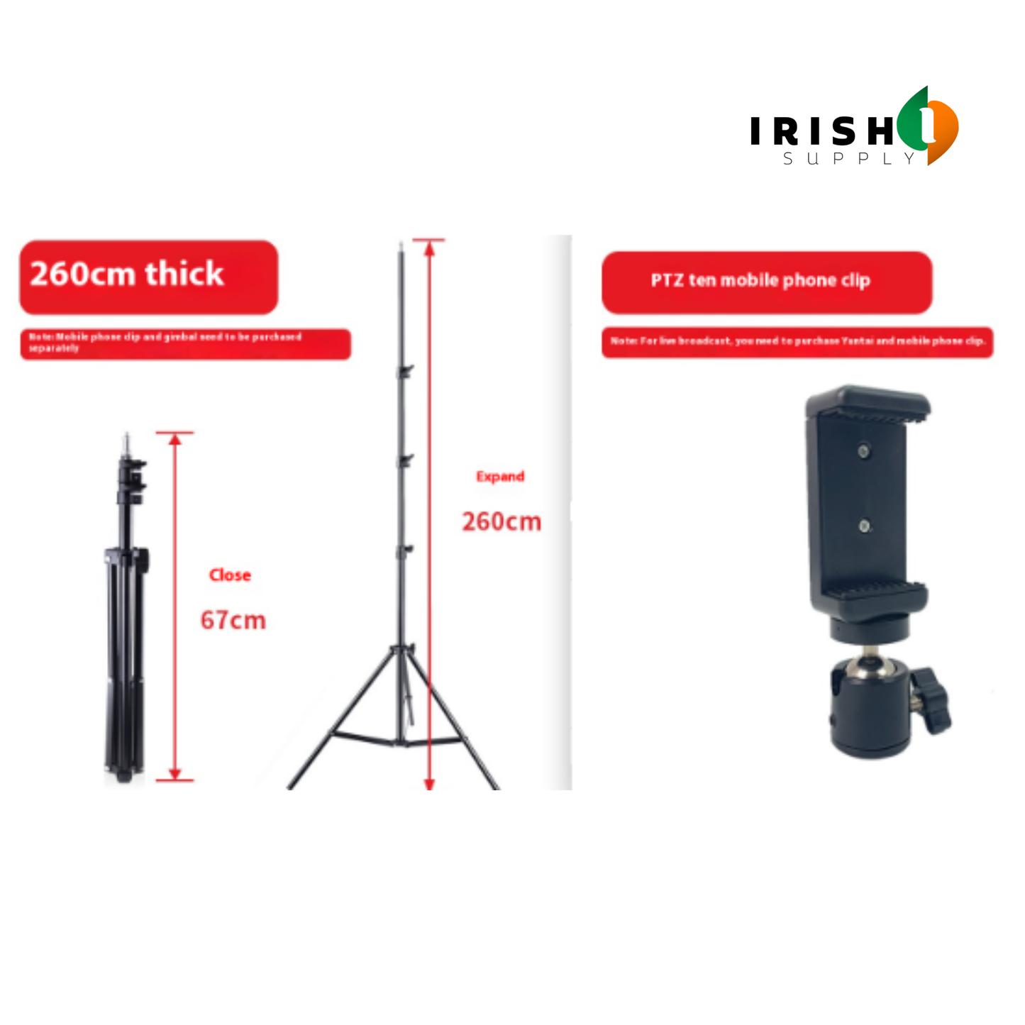 SHOTSTAND Clean-Design Lightweight Filming Tripod (2.6 Meters)
