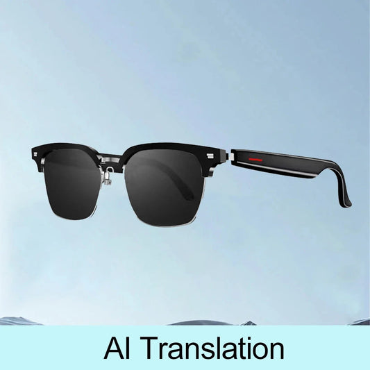 2025 New Smart Glasses Ai Translation 100+ Languages Real Time Bluetooth Music Sunglasses Men Women