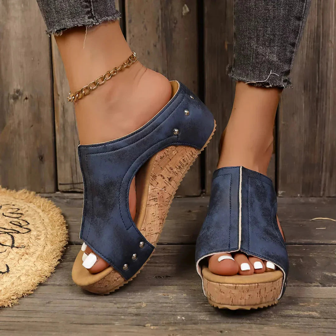 Lumi | Stud Wedges – Orthopedic Comfortable Women’s Wedge Sandals TARHUS  Women's Shoes