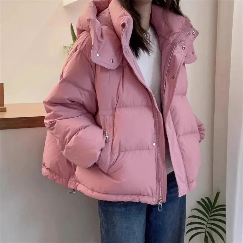 Oversized Pufferjas met Capuchon