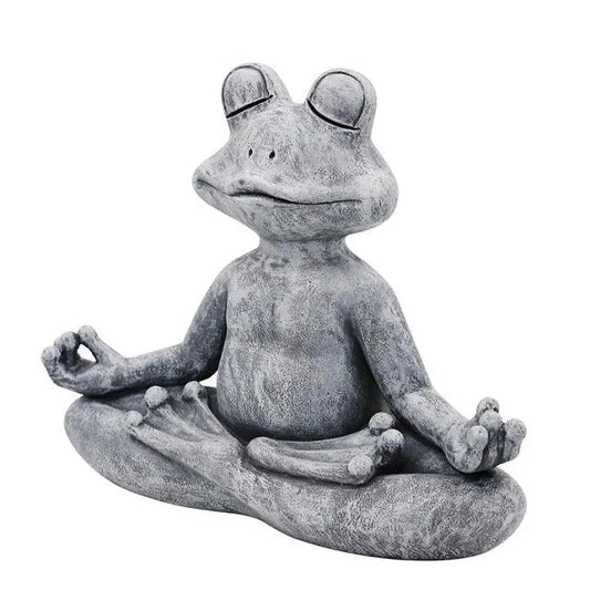 ZenFrog - Mediterende yogafrøfigur til indendørs og udendørs indretning