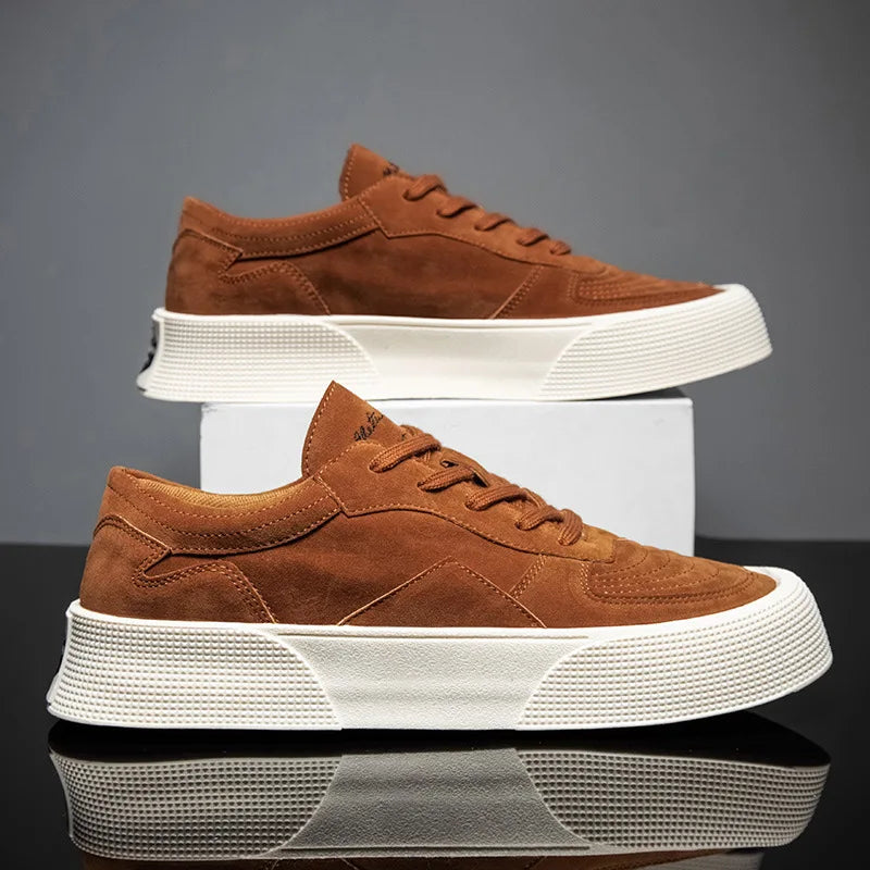 Casual Heren Schoenen – Gestikt Design met Comfortabele Zool