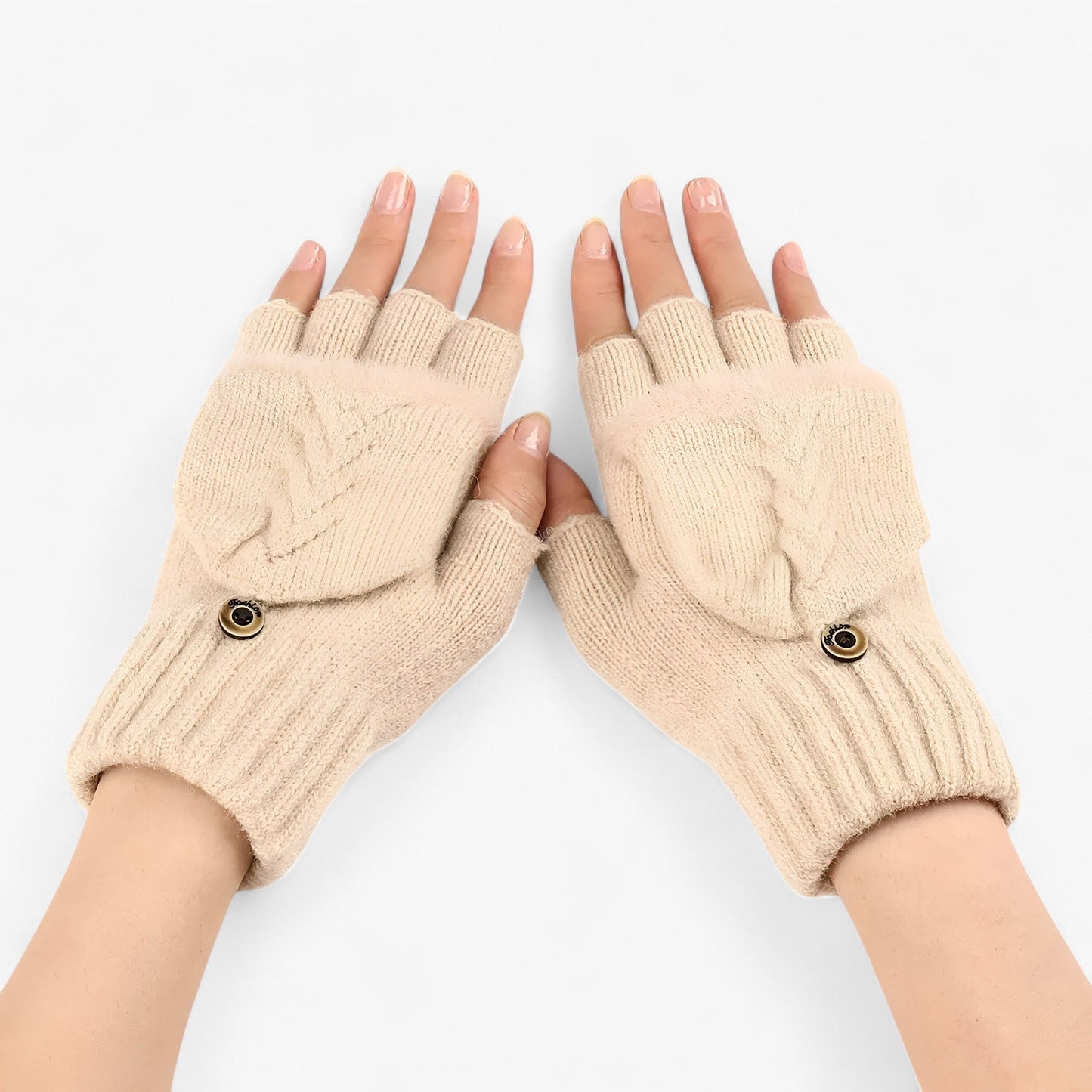 Harper | Dicka omvikta strikkede handsker til damer - til koldt vejr - - winter - {{ product_tags }