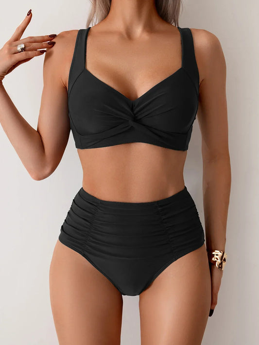 Fryderyka | Ruffled Bandeau Bikini