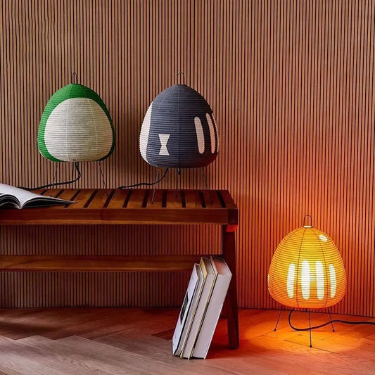 Yunari Haze | Gekleurde Japandi rijstpapierlamp in Wabi-Sabi-stijl