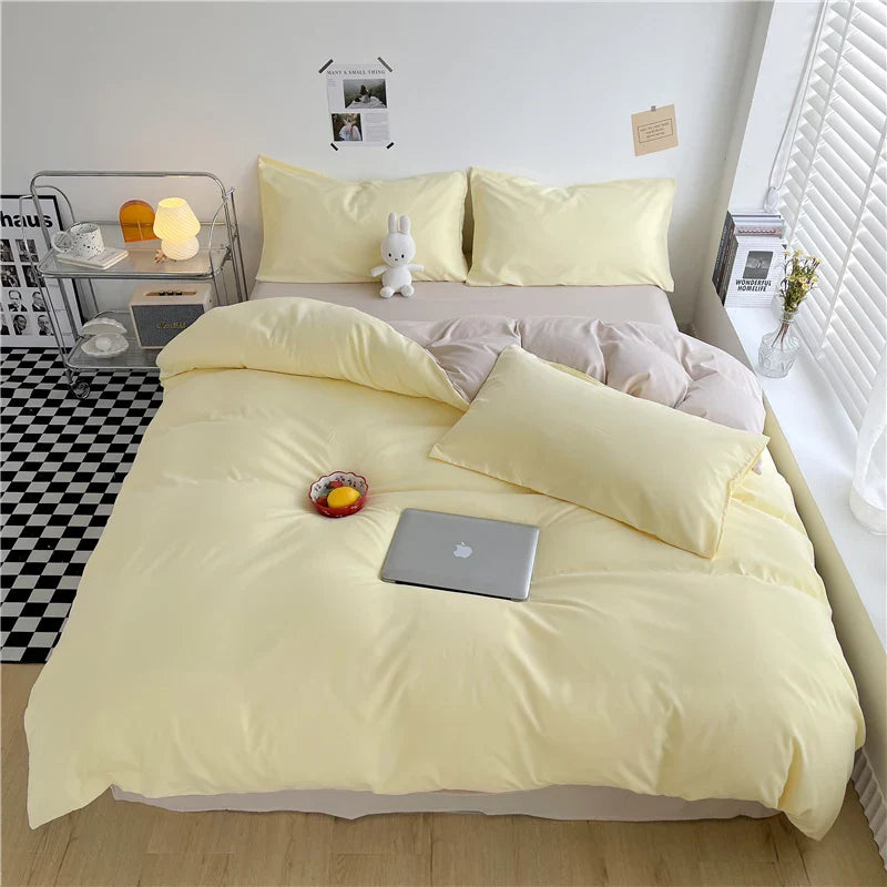 CozyStripe | All-Seasons Polyester Dekbedovertrek - Bliss Home