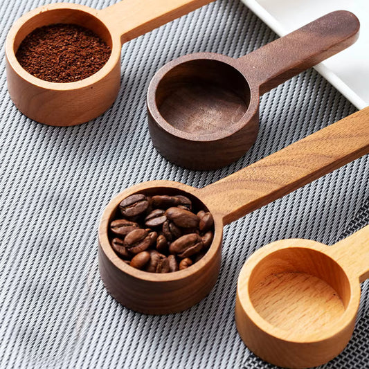 Holz-Kaffeemesslöffel aus Walnuss oder Buche (2er-Set)