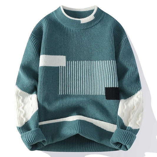 Lucas – Pull homme à motif patchwork