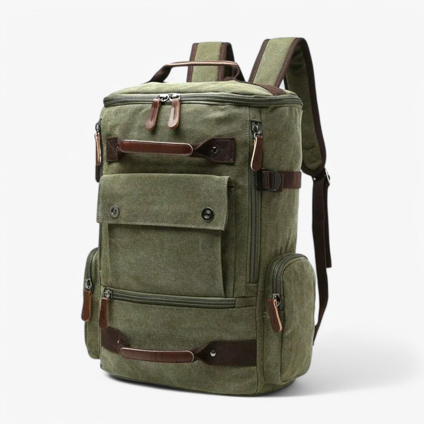 Geräumiger Vintage Canvas-Rucksack mit Laptopfach