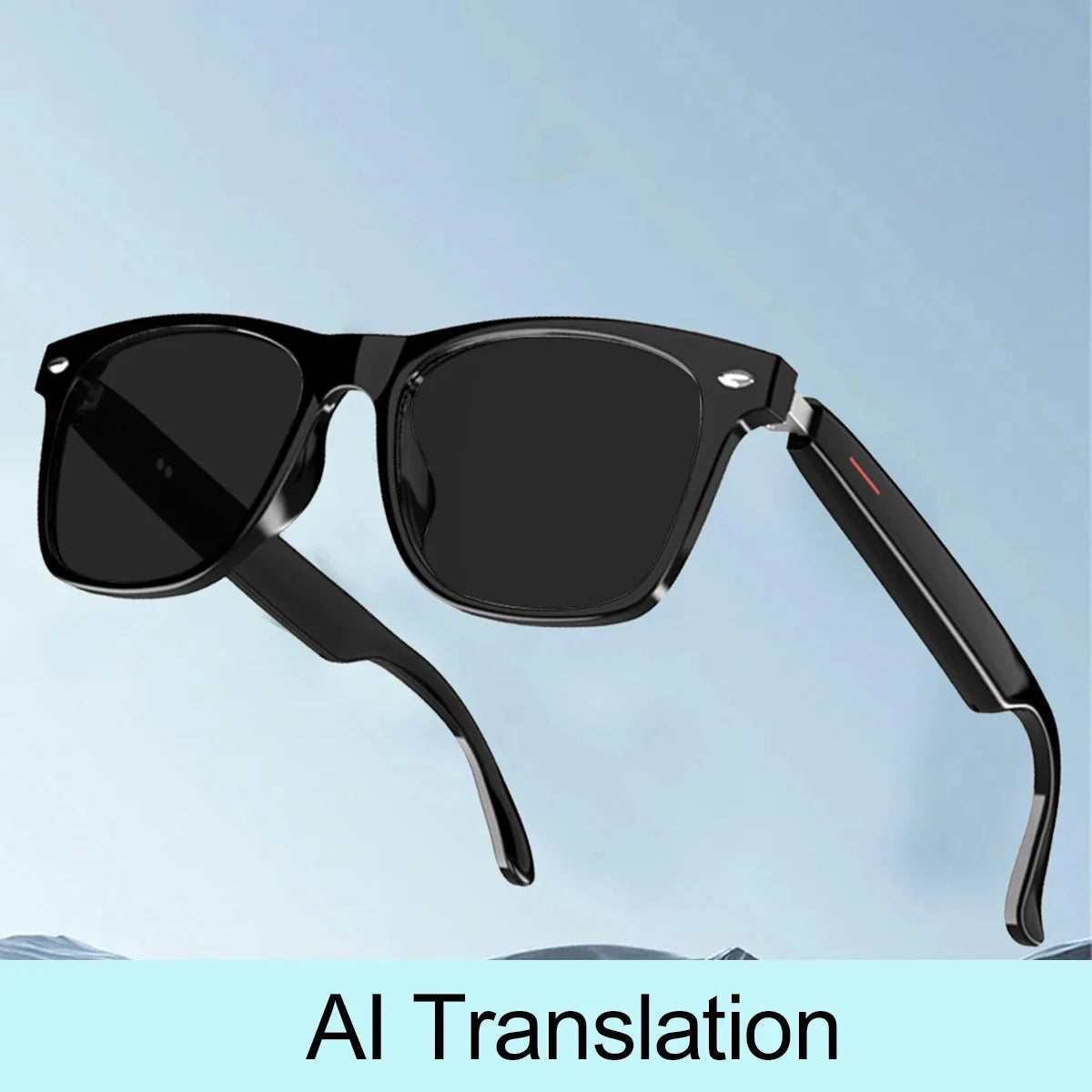 2025 New Smart Glasses Ai Translation 100+ Languages Real Time Bluetooth Music Sunglasses Men Women