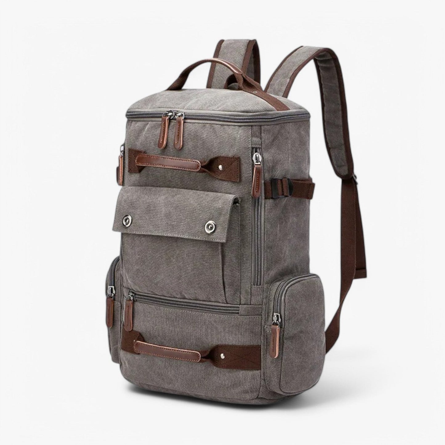 Geräumiger Vintage Canvas-Rucksack mit Laptopfach