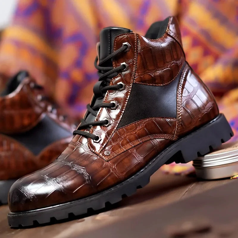 Stylish krokodilleder Stiefel für besondere Anlässe
