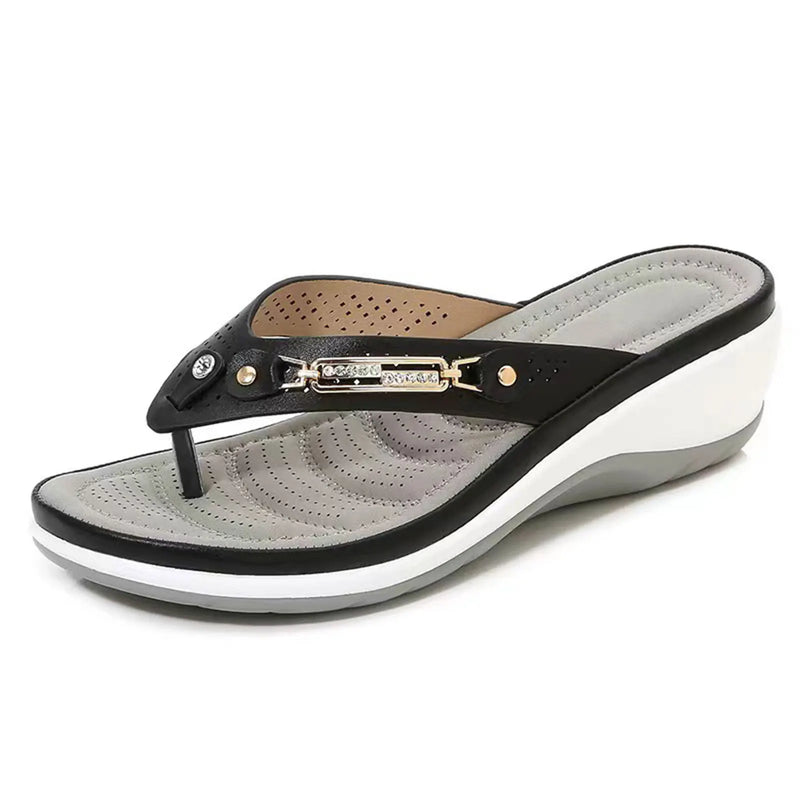 Tess Dames Slippers met Voetbed - Comfortabele Platform Sandalen