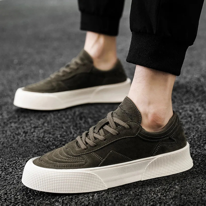 Casual Heren Schoenen – Gestikt Design met Comfortabele Zool