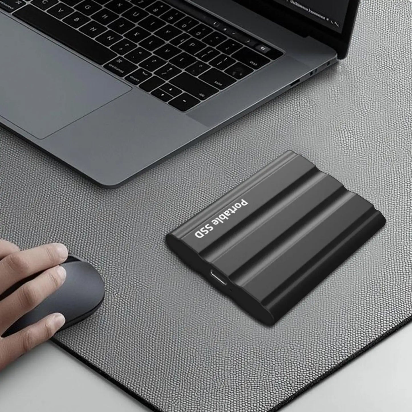 Bærbar ekstern harddisk 1TB, højhastigheds metal HDD/SSD til telefon og laptop