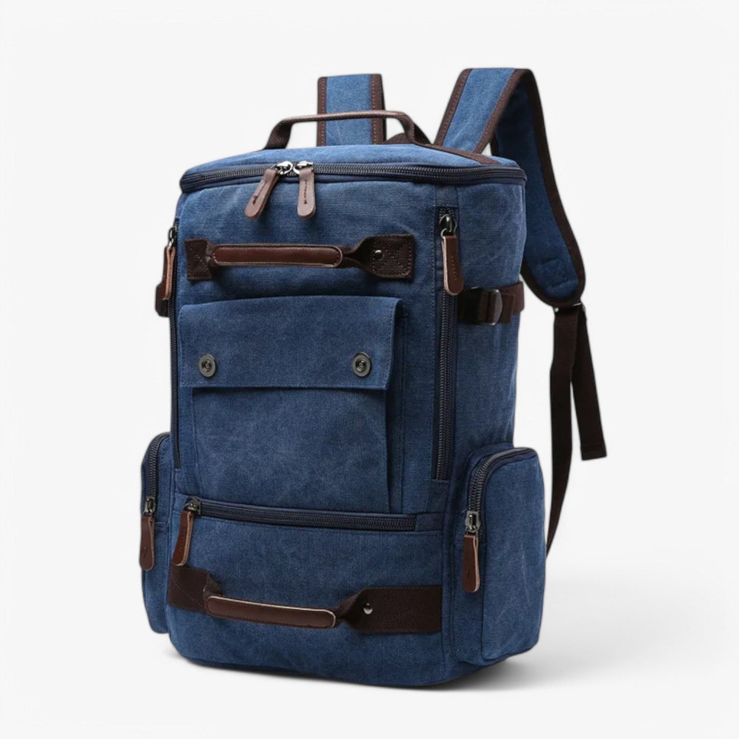 Geräumiger Vintage Canvas-Rucksack mit Laptopfach