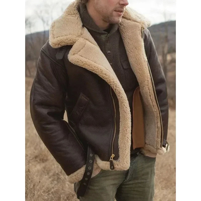 Heren Aviator Winterjas met Sherpa Voering