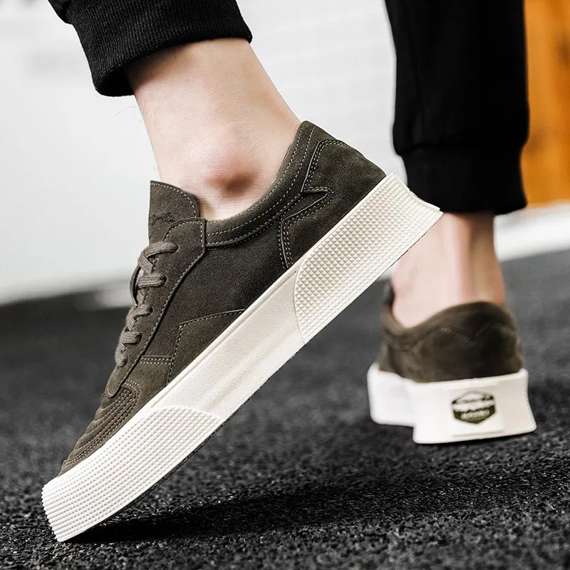 Casual Heren Schoenen – Gestikt Design met Comfortabele Zool