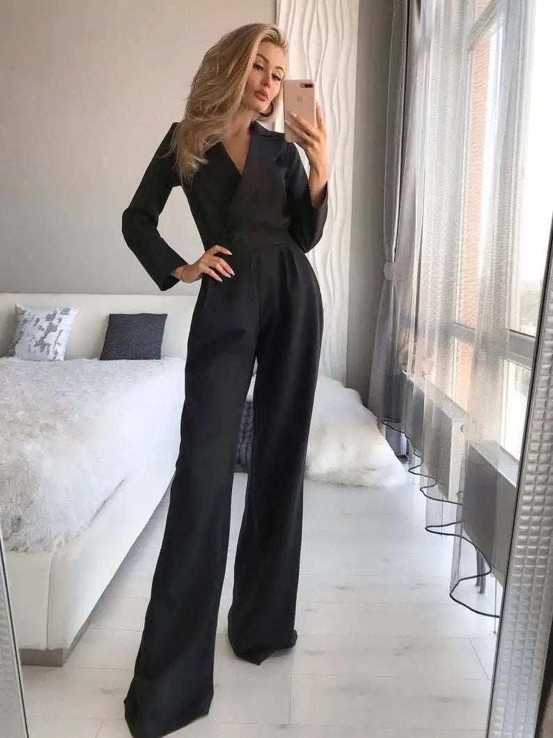 Melia Combinaison Femme – Jumpsuit Élégant Respirant avec Taille Élastique & Coupe Moderne