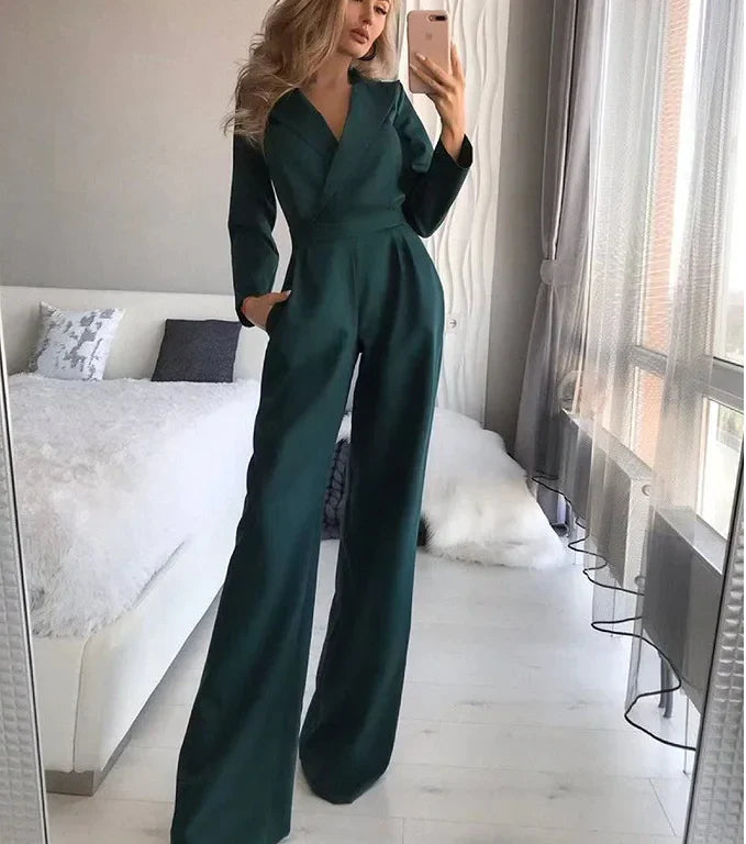 Melia Combinaison Femme – Jumpsuit Élégant Respirant avec Taille Élastique & Coupe Moderne