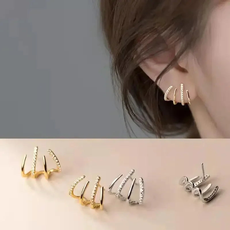 Stelvio Stud Oorbellen – Roestvrijstalen Minimalistische Oorbellen in Goud & Zilver, Lichtgewicht & Duurzaam Design