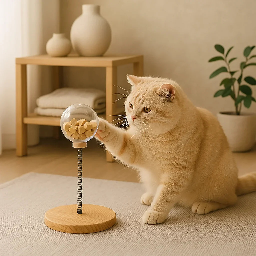 Interactive Cat Treat Dispenser Toy | Durable Snack Ball for Healthy & Happy Cats
