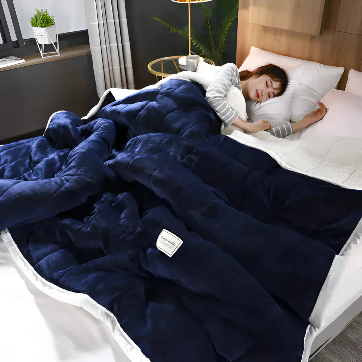 Dekbed Fleece Verwarmingsdeken – Zachte Deken Voor Stressvermindering & Diepe Rust