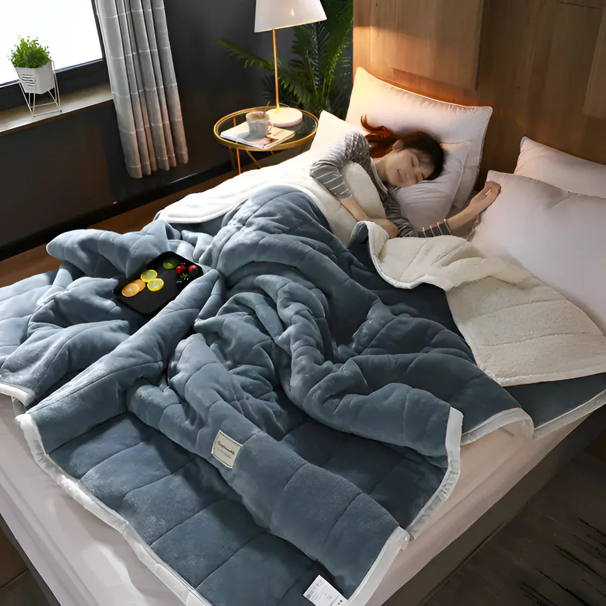 Dekbed Fleece Verwarmingsdeken – Zachte Deken Voor Stressvermindering & Diepe Rust