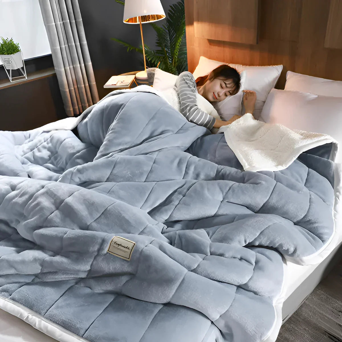 Dekbed Fleece Verwarmingsdeken – Zachte Deken Voor Stressvermindering & Diepe Rust