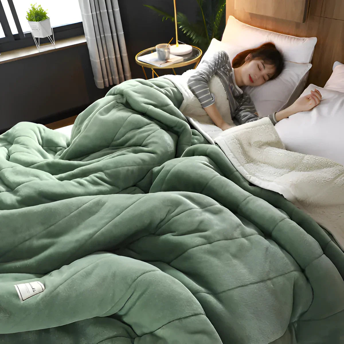 Dekbed Fleece Verwarmingsdeken – Zachte Deken Voor Stressvermindering & Diepe Rust