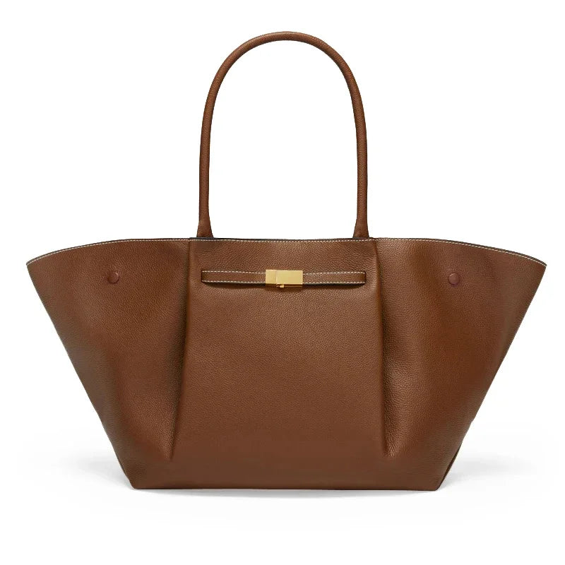 Avenari | Luxe Oversized Schoudertas met Gouden Sluiting