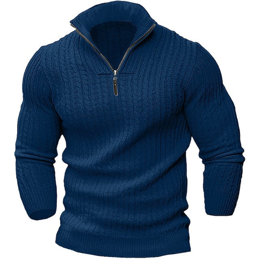 Pull Camionneur avec Col Zippé pour Homme | Idéal pour Hiver