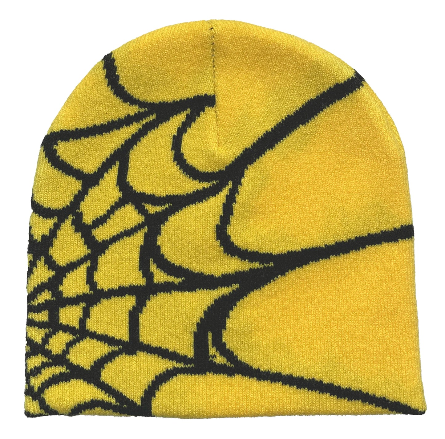 Unisex gebreide muts met spinnenwebprint, warme outdoor pullover muts met persoonlijkheid 1