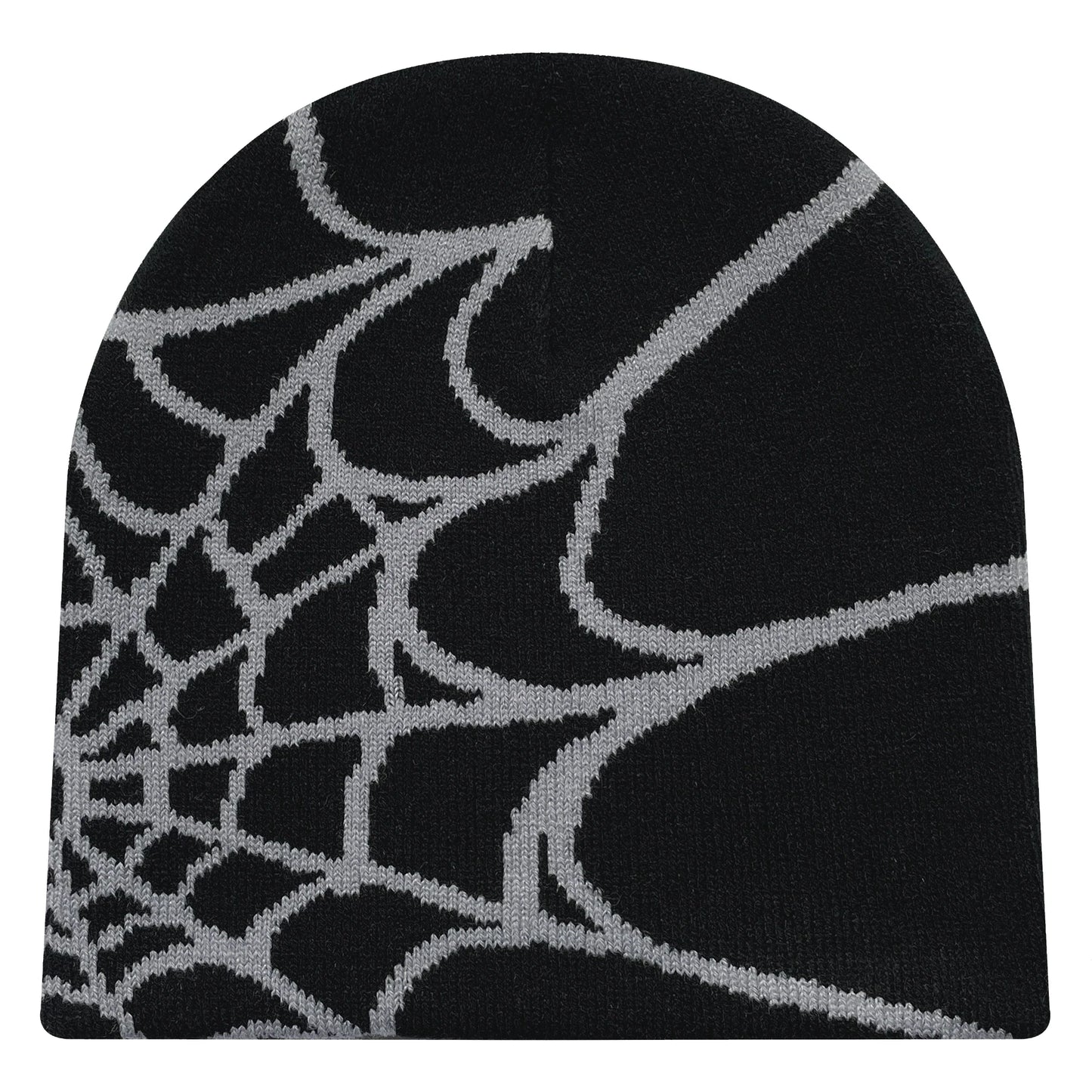 Unisex gebreide muts met spinnenwebprint, warme outdoor pullover muts met persoonlijkheid 10