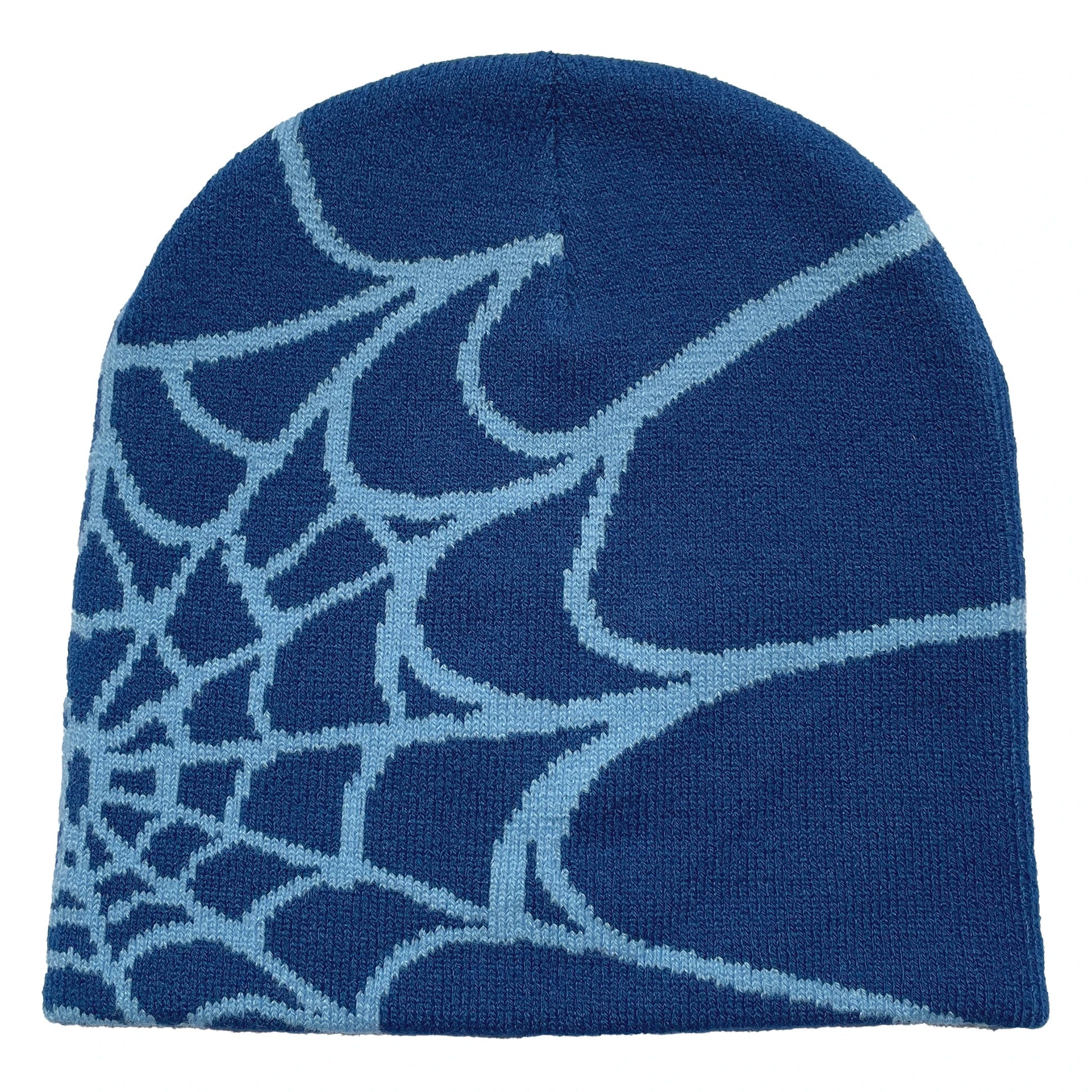 Unisex gebreide muts met spinnenwebprint, warme outdoor pullover muts met persoonlijkheid 11