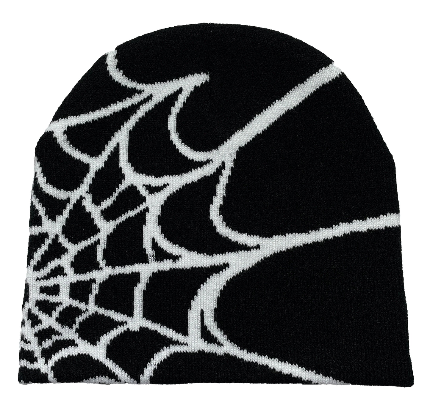 Unisex gebreide muts met spinnenwebprint, warme outdoor pullover muts met persoonlijkheid 13