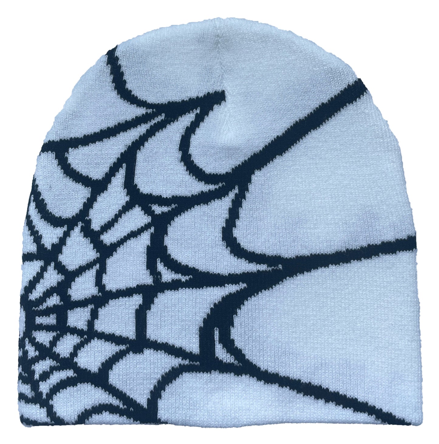 Unisex gebreide muts met spinnenwebprint, warme outdoor pullover muts met persoonlijkheid 8