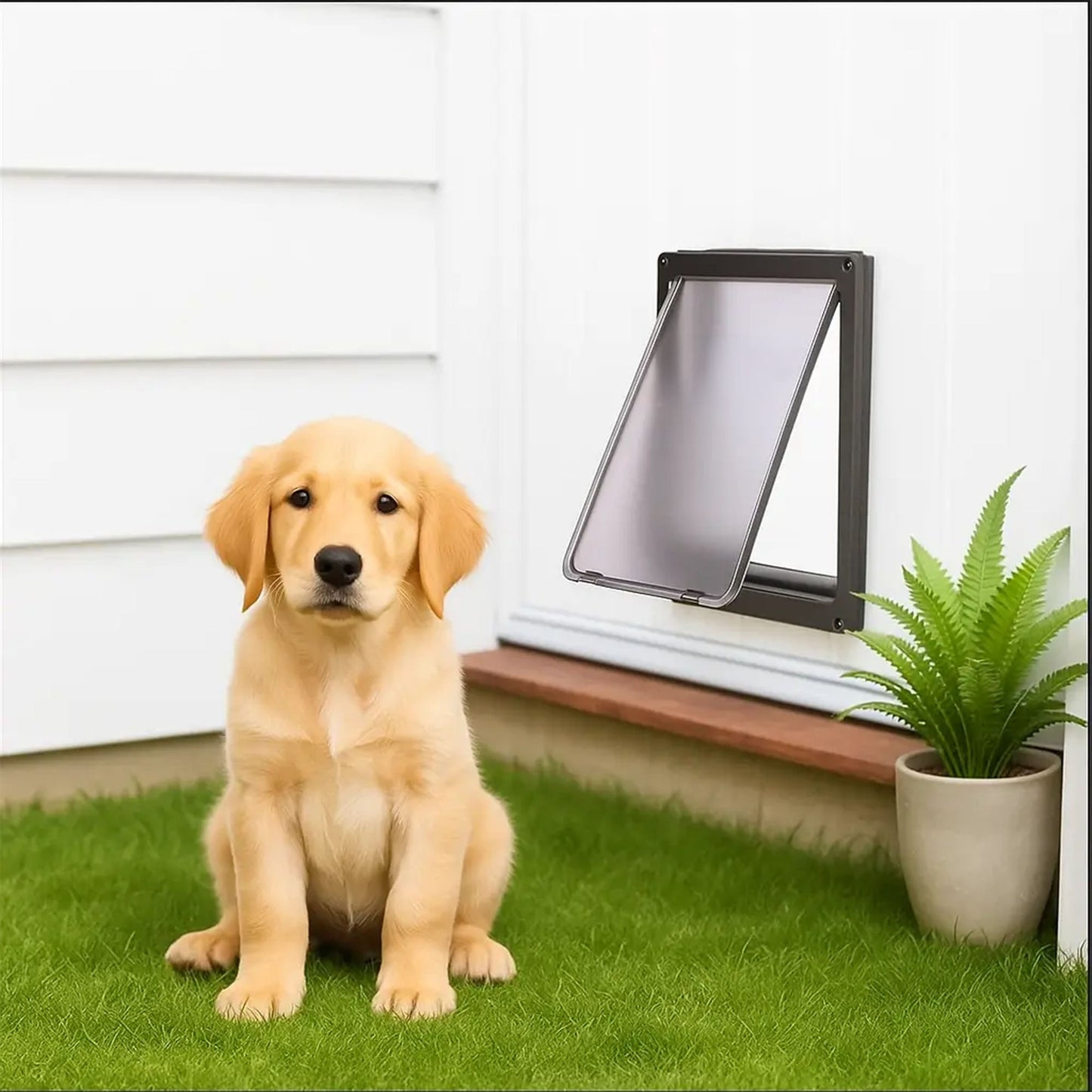 Hundeklappe mit Sicherheitsverschluss | Robuste Tür für Hunde & Welpen