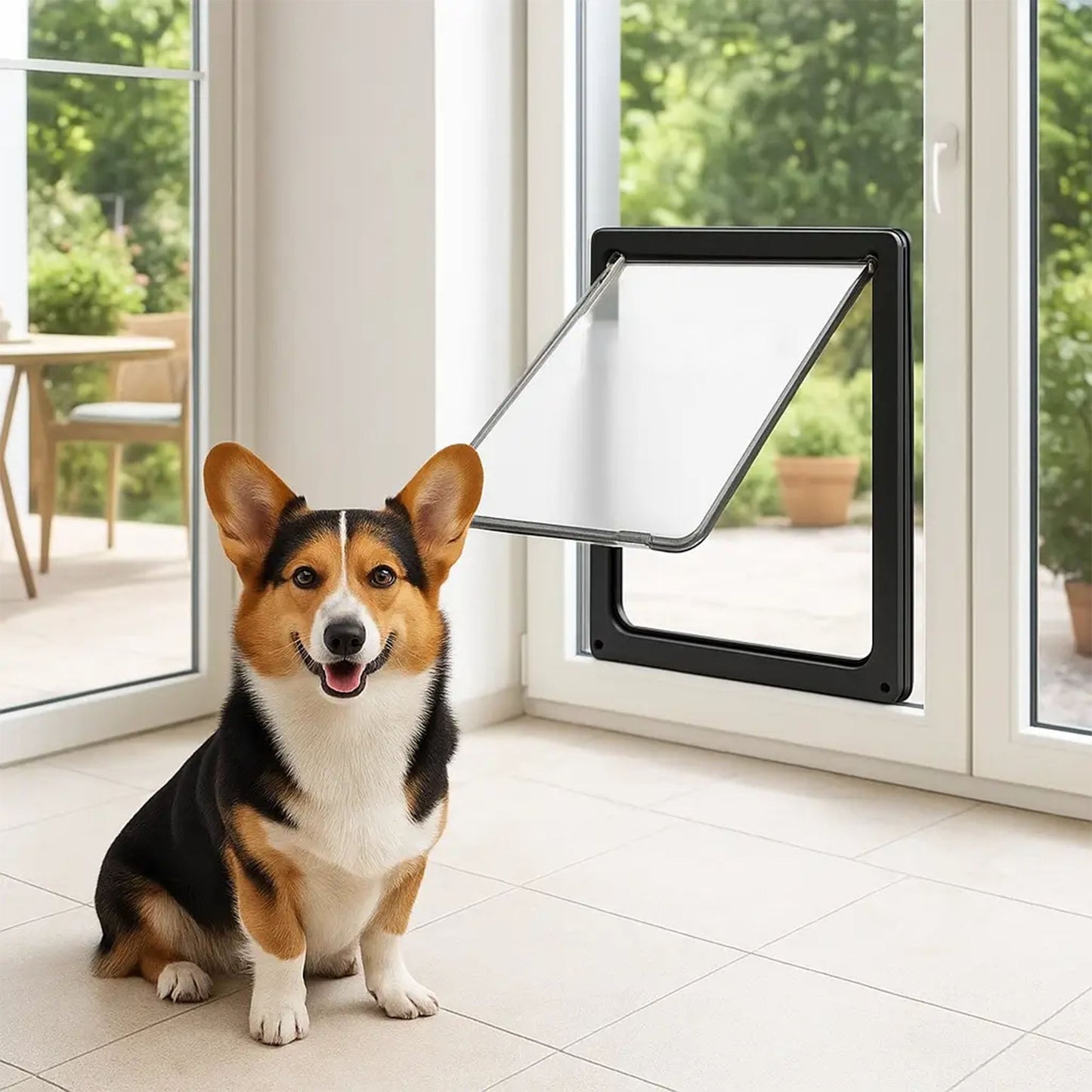 Hundeklappe mit Sicherheitsverschluss | Robuste Tür für Hunde & Welpen