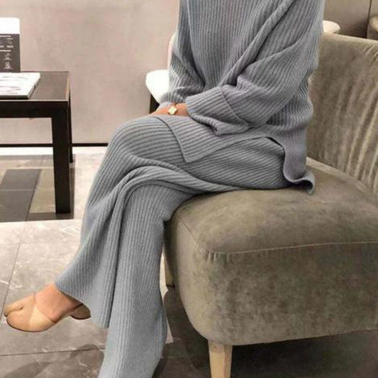 Samantha - Trendy Set van Trui en Gebreide Broek