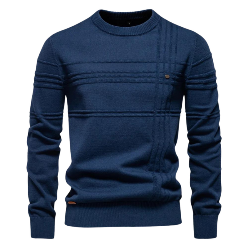 Ionel - Jersey De Cuello Redondo Con Diseño Rayado
