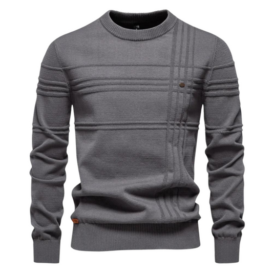 Ionel - Jersey De Cuello Redondo Con Diseño Rayado