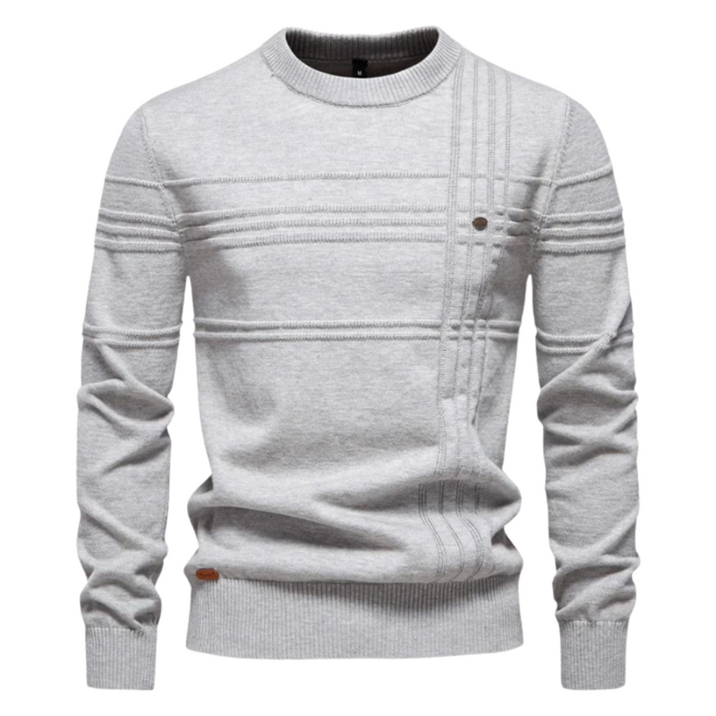 Ionel - Jersey De Cuello Redondo Con Diseño Rayado
