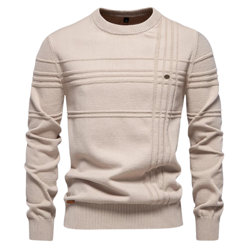 Ionel - Jersey De Cuello Redondo Con Diseño Rayado