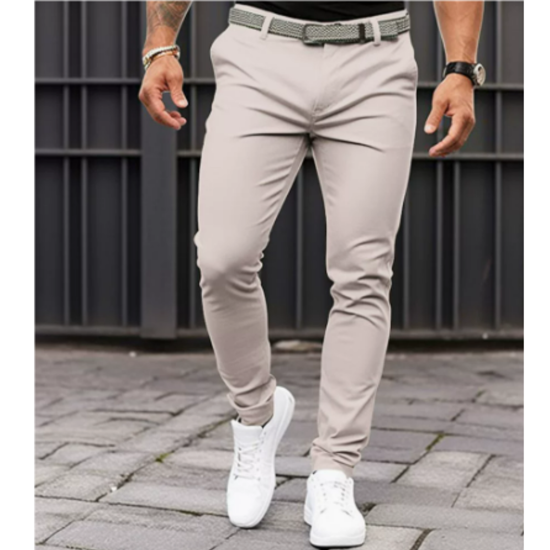 Pantalon Léger avec Coupe Ajustée pour Homme | Idéal pour L’Été Et Les Occasions Décontractées