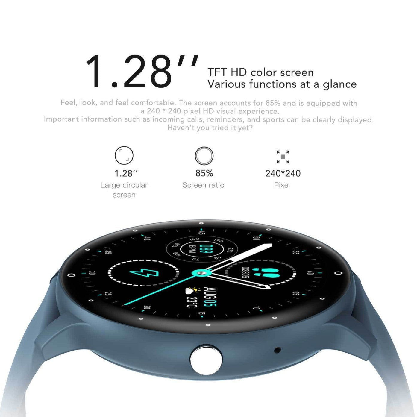 Feature Rich Smartwatch: 1.28 Hd Display Bluetooth Calling Extensive Sports Tracking (Pink)"